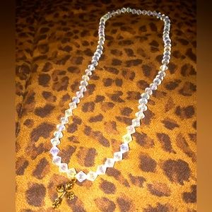 Gold cross fancy charm necklace (2)